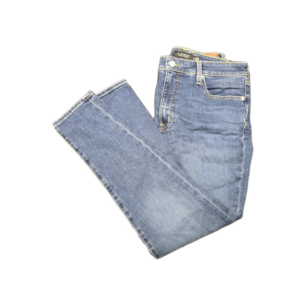 LRL Ralph Lauren Women Sz 12 Blue Jeans Classic Straight Lauren Jeans Co Western
